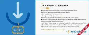 [XenCustomize] Limit Resource Downloads – XenForo 2 Kaynak İndirme Limiti Eklentisi