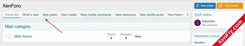 [cXF] What's New Tabs on Forum List – Forum Listesine “Neler Yeni” Sekmeleri Ekle