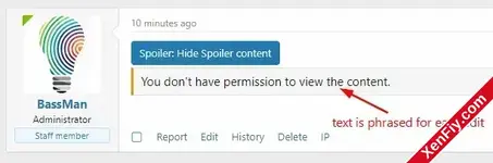 [cXF] Hide Spoiler/Code Content – Spoiler ve Kod İçeriklerini Üye Girişine Göre Gizleyin