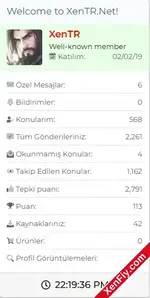 [XTR] User Stats 1.0.0 – Kullanıcıya Ait Gelişmiş İstatistikleri Gösterin
