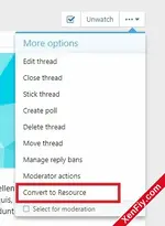 Convert Threads to Resources – XenForo Konuları Kaynaklara Çevirme Eklentisi