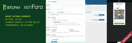 BTCPay Payment Provider - XenForo 2 Bitcoin İle Ödeme Eklentisi