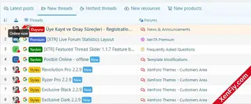 [XTR] Live Forum Statistics Layout – XenForo 2 Canlı Forum İstatistik Kutusu Tasarımı